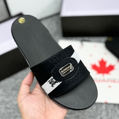Dép BBR quai DA tag LOGO kim loại Sắc Nét Đã Được Khâu Quai Dép Chắc Chắn, Đế Cao Su Êm Mềm Full box,Dép BBR Nam Nữ