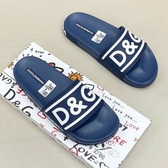 Dép Nam đế bằng DG full xanh chữ to, Thời Trang Cao Cấp năm 2025 đủ size 35-44
