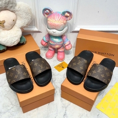 Dép quai ngang kẻ caro cao cấp vân chìm quai da đế pu siêu đẹp size 37 đến 43 -depunisex34