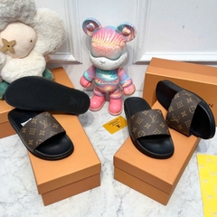 Dép quai ngang kẻ caro cao cấp vân chìm quai da đế pu siêu đẹp size 37 đến 43 -depunisex34