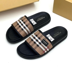 Dép Lê Nam BBR Khâu Đế Hoạ Tiết Tag Mac Logo Bắp bơ ri - Dép Quai Ngang Bbr Đế Cao Đúc Dập Nổi Chữ Cực Đẹp