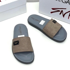 Dép lê nam quai ngang DG Mac, chất liệu quai da, dép nam boy phố đế cứng êm chân, đủ size 37-43