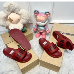 Dép lê icon ĐỎ CHŨ ĐEN quai ngang dép ICON vẩy sơn, ICON Forever 2025 đủ size 38-44