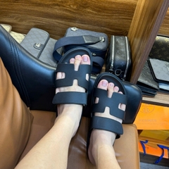 Dép HM Chypre Sandal Full NAVY ĐẾ ĐEN 2025