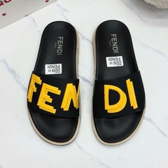 Dép nam thời trang phong cách Fendi - Quai ngang nổi bật chữ đỏ vàng đủ màu cá tính