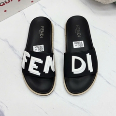 Dép nam thời trang phong cách Fendi - Quai ngang nổi bật chữ đỏ vàng đủ màu cá tính