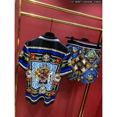 Bộ Áo phông nam nữ boy phố ĐG chất cotton mềm min tag logo ngực kim loại chống han