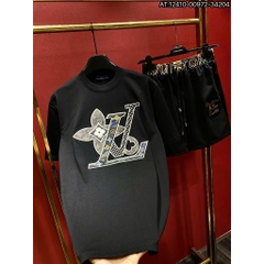 Bộ Áo Phông L vê Unisex Form Rộng Tay Lỡ, Áo Phông Nam Nữ Vải Cotton 2 Chiều Dày Dặn