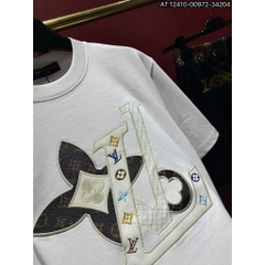 Bộ Áo Phông L vê Unisex Form Rộng Tay Lỡ, Áo Phông Nam Nữ Vải Cotton 2 Chiều Dày Dặn