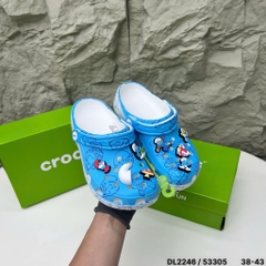 Dép lê nam nữ cờ róc quai đính sờ tích cơ  cao cấp phối logo kim loai màu xanh cực sang full box 2025