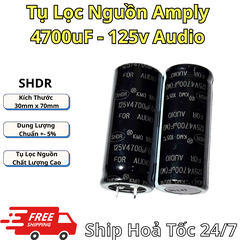 Tụ Lọc Nguồn 4700uF 125v Audio 30x70mm - Dùng Cho Amply và Cục Đẩy