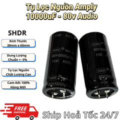Tụ Lọc Nguồn Amly 10000uF 80v Audio - Kích Thước 30x60mm Hàng Mới Chất Lượng Cao