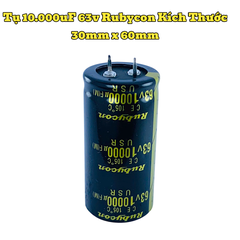 Tụ hoá ,Tụ lọc nguồn amly 10000uF 63v Kích Thước 30mm x 60mm Loại Tốt