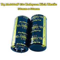 Tụ hoá ,Tụ lọc nguồn amly 10000uF 63v Kích Thước 30mm x 60mm Loại Tốt