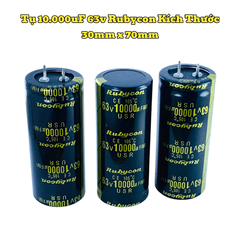 Tụ lọc nguồn Amply 10000uF 63v Kích Thước 30mm x 70mm Loại Tốt