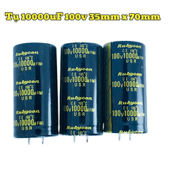 Tụ Amly 10000uF 100v Lọc Nguồn Chất Lượng Cao - Kích Thước 35x70mm