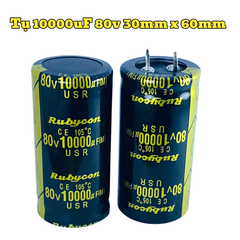 Tụ Hoá, Tụ Lọc Nguồn Amly 10000uF 80v Kích Thước 30mm x 60mm Loại Tốt
