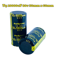 Tụ Hoá, Tụ Lọc Nguồn Amly 10000uF 80v Kích Thước 30mm x 60mm Loại Tốt