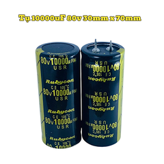 Tụ Hoá, Tụ Lọc Nguồn Amly 10000uF 80v Kích Thước 30mm x 70mm Loại Tốt