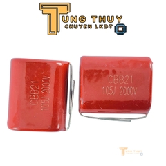 10 Con Tụ Đỏ , Tụ Kẹo CBB22 105J 400V, 630V và 2000V  ( 1 uF ) Hàng Chất Lượng Không Phân Cực