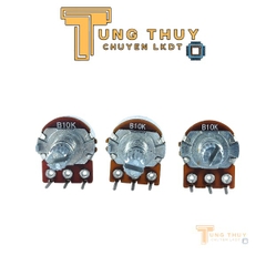 Chiết Áp 10K  3 Chân Cán 15mm Có Bi – Chân Cong – Hàng Loại Tốt