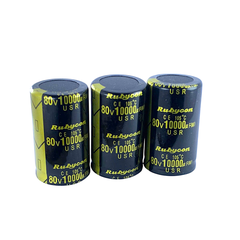 Tụ Lọc Nguồn Amly 10000uF 80v Rubycon Vàng - Kích Thước 30x50mm