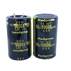 Tụ Lọc Nguồn Amly 10000uF 80v Rubycon Vàng - Kích Thước 30x50mm