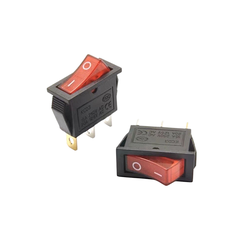 Công Tắc Bập Bênh KCD3 15A - 250v Có Đèn Báo Màu Xanh và Đỏ Loại Tốt