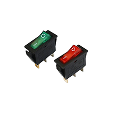 Công Tắc Bập Bênh KCD3 15A - 250v Có Đèn Báo Màu Xanh và Đỏ Loại Tốt