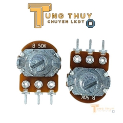 10 Con Chiết Áp Cán Tròn, Trơn Dài 15mm 10K 50K Đơn và Kép Hàng Đài Loan Chất Lượng Cao