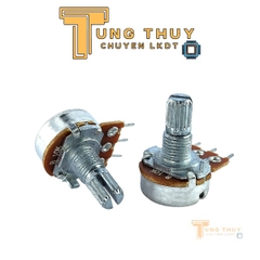 10 Con Chiết Áp Cán Tròn, Trơn Dài 15mm 10K 50K Đơn và Kép Hàng Đài Loan Chất Lượng Cao