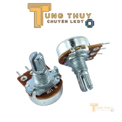 10 Con Chiết Áp Cán Tròn, Trơn Dài 15mm 10K 50K Đơn và Kép Hàng Đài Loan Chất Lượng Cao