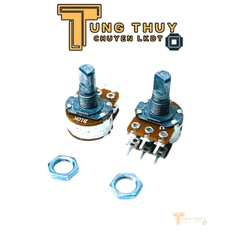 Chiết Áp Đôi, Kép 6 Chân WH148 Cán Vát Dài 15mm