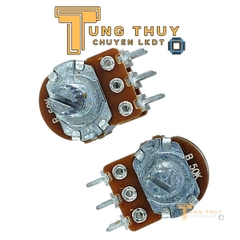 10 Con Chiết Áp Cán Tròn, Trơn Dài 15mm 10K 50K Đơn và Kép Hàng Đài Loan Chất Lượng Cao