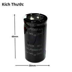 Tụ Lọc Nguồn Amly 10000uF 80v Audio - Kích Thước 30x60mm Hàng Mới Chất Lượng Cao