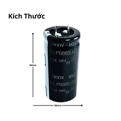 Tụ Lọc Nguồn Amply 10000uF 63v Audio - Kích Thước 30x60mm Chất Lượng Cao