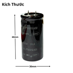 Tụ Lọc Nguồn Amly 15000uF 80v Audio - Kích Thước 30x60mm Hàng Mới Chất Lượng Cao