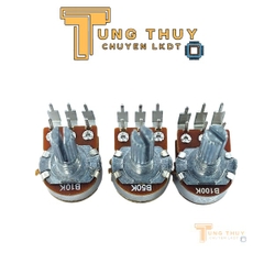 Chiết Áp Kép Cán Dài 20mm Chân Cong Vào 10K 50K 100K Kép Bi Loại Tốt