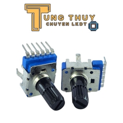 Chiết Áp Vuông Xanh 6 Chân Cong Dài 20MM Cán Tròn