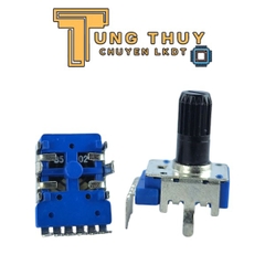 Chiết Áp Vuông Xanh 6 Chân Cong Dài 20MM Cán Tròn