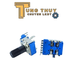 Chiết Áp Vuông Xanh 6 Chân Cong Dài 20MM Cán Tròn