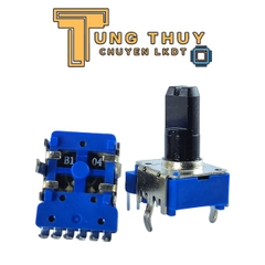 Chiết Áp Vuông Xanh 6 Chân Cong Cán Vát Dài 20MM