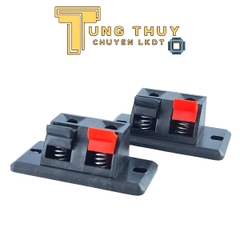 Trạm kẹp/ jack kẹp dây loa 2 chân nhỏKẹp Loa 2 Chân – Trạm Kẹp Dây Loa Nhấn 2 Chấu Bé 42x21mm – Jack Nối Ampli | Hàng Tốt
