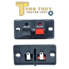 Trạm kẹp/ jack kẹp dây loa 2 chân nhỏKẹp Loa 2 Chân – Trạm Kẹp Dây Loa Nhấn 2 Chấu Bé 42x21mm – Jack Nối Ampli | Hàng Tốt