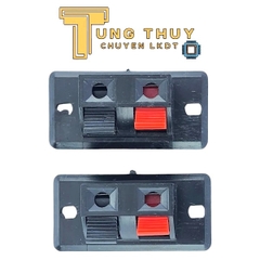 Trạm kẹp/ jack kẹp dây loa 2 chân nhỏKẹp Loa 2 Chân – Trạm Kẹp Dây Loa Nhấn 2 Chấu Bé 42x21mm – Jack Nối Ampli | Hàng Tốt
