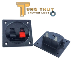 Trạm Kẹp Loa 2 Chân Vuông – Jack Gắn Thùng Âm Thanh, Đầu Vào Input Loa Màu Đen Đỏ