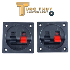 Trạm Kẹp Loa 2 Chân Vuông – Jack Gắn Thùng Âm Thanh, Đầu Vào Input Loa Màu Đen Đỏ