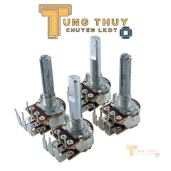 Chiết Áp Cán 30mm Chân Cong 10K 20K 50K 100K Cán Trơn và Bi , Cán Vát