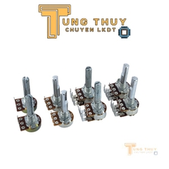 Chiết Áp Cán 30mm Chân Cong 10K 20K 50K 100K Cán Trơn và Bi , Cán Vát