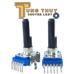 Chiết Áp Vuông Xanh 6 Chân Cong Cán Vát Dài 30mm 5K 10K 20K 50K 100K